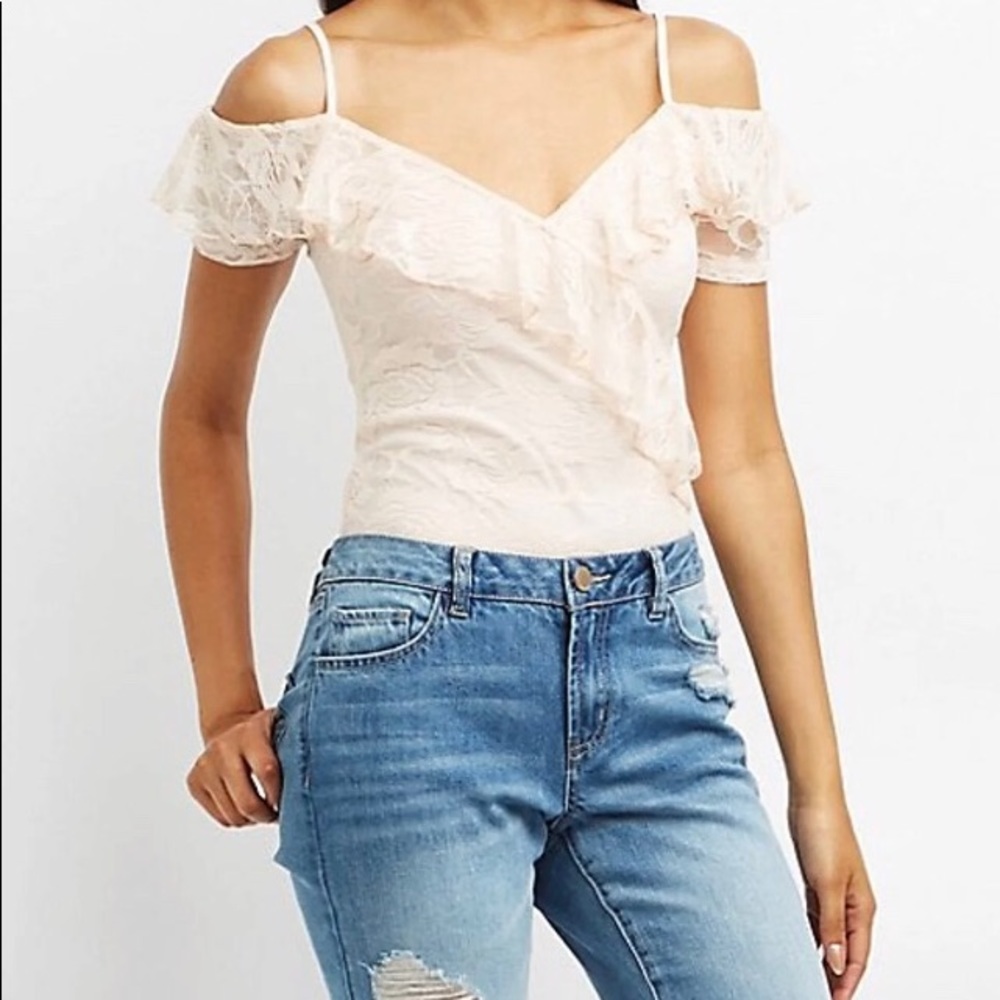 New -Shoulder Lace body suit